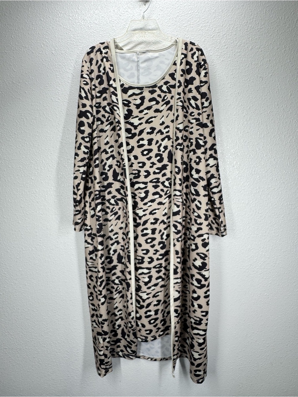 Unbranded Leopard Animal Print Tank Maxi Dress with Cardigan Bodycon 14